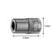 Tone Bit Holder Socket 2BT 6.35mm(1/4") Drive & Bit Inner Hexagon Matte NEW_5