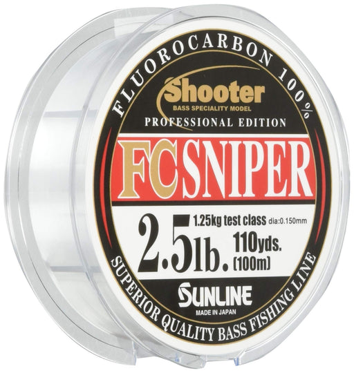 Sunline fluorocarbon line shooter sniper 100m 4.5lb Natural Clear Fishing Line_1