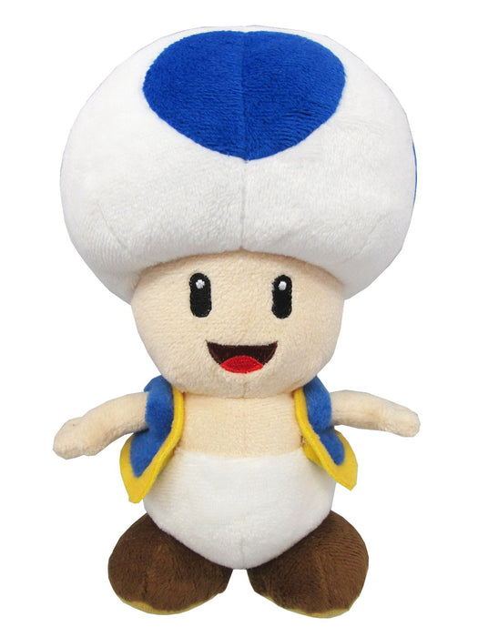 Sanei Boeki Super Mario All Star Collection AC31 Blue Toad S size Plush Doll NEW_1