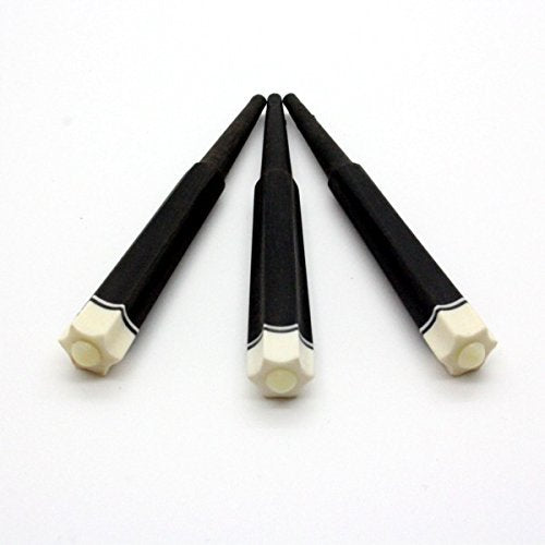 Sanshin Karakui Hexagonal Set of 3 Ebony wood Black & White String Instruments_1