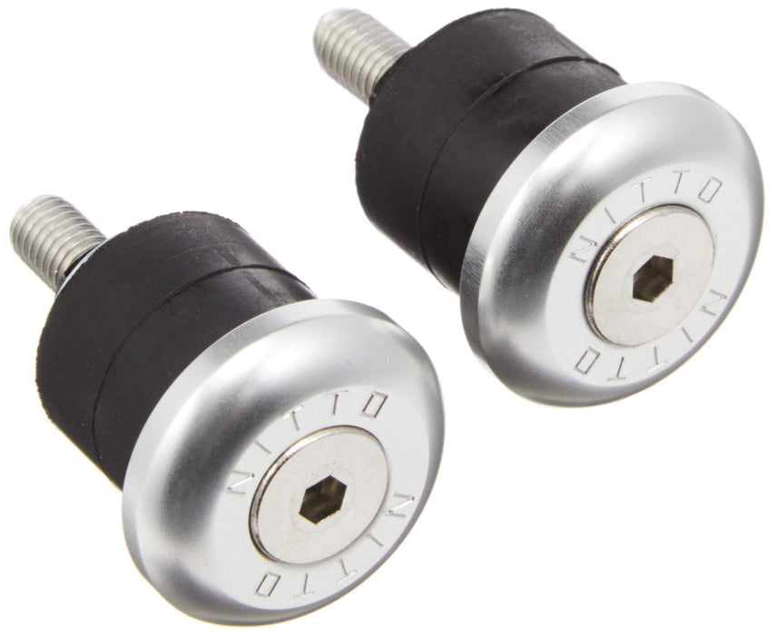 Nitto Bar End Plug EC-02 Silver Made in Japan ‎YHB02801 22.2mm Aluminum Alloy_1