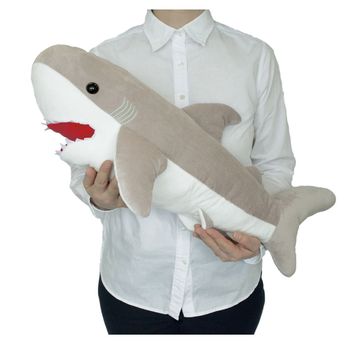 AQUA Plush Marine Gabbutto Biting Shark 00280146 W23xH24xD60cm Polyester NEW_9