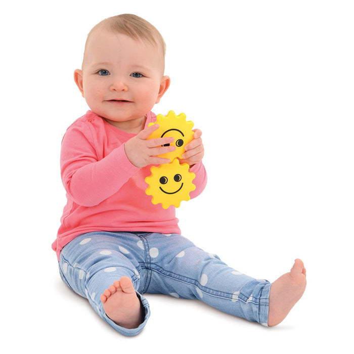 Boonelund Ambi Toys Twin Rattle for Ages. 6 Months+ AM31133J Yellow ABS NEW_5