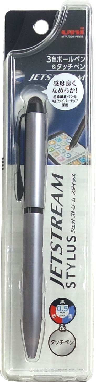 Mitsubishi JETSTREAM Stylus & 3 Color 0.5mm Ballpoint Pen Silver SXE3T18005P26_2
