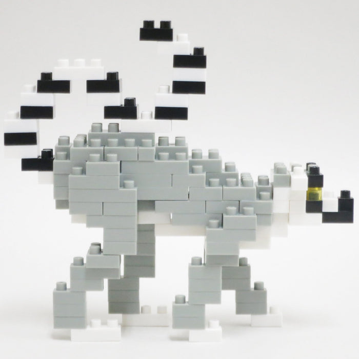 Kawada Nanoblock ring-tailed lemur NBC_166 Difficulty Level 2/5 130-pieces NEW_4