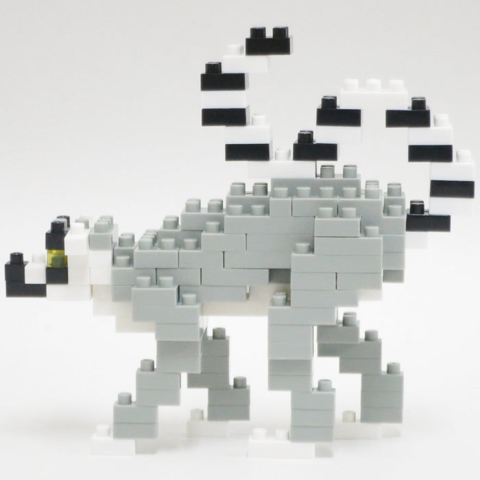 Kawada Nanoblock ring-tailed lemur NBC_166 Difficulty Level 2/5 130-pieces NEW_6