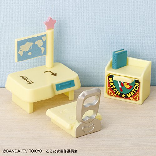 Bandai Hiimtsu no Kokotama Study desk set Doll Furniture Plastic Multicolor NEW_2