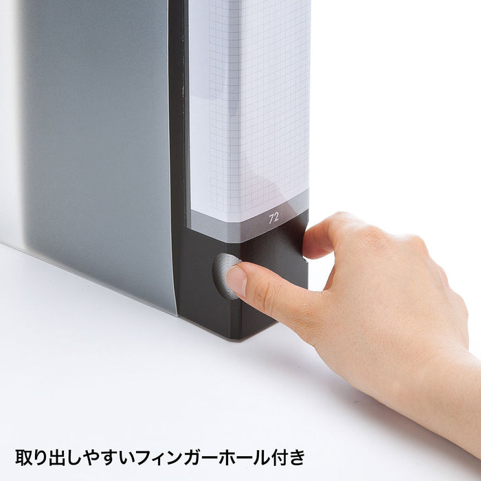 Sanwa Supply DVD & CD File Case Black Up to 72 discs FCD-FL72BK W152xD65xH280mm_3