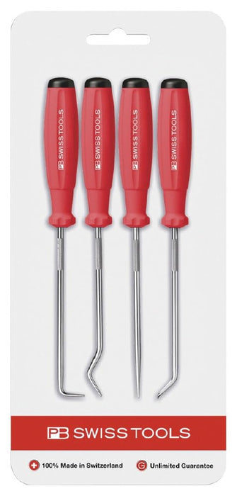 PB SWISS TOOLS 8680RECN Pick Toolset L150mm Knurling Red Handle Round Tip NEW_1