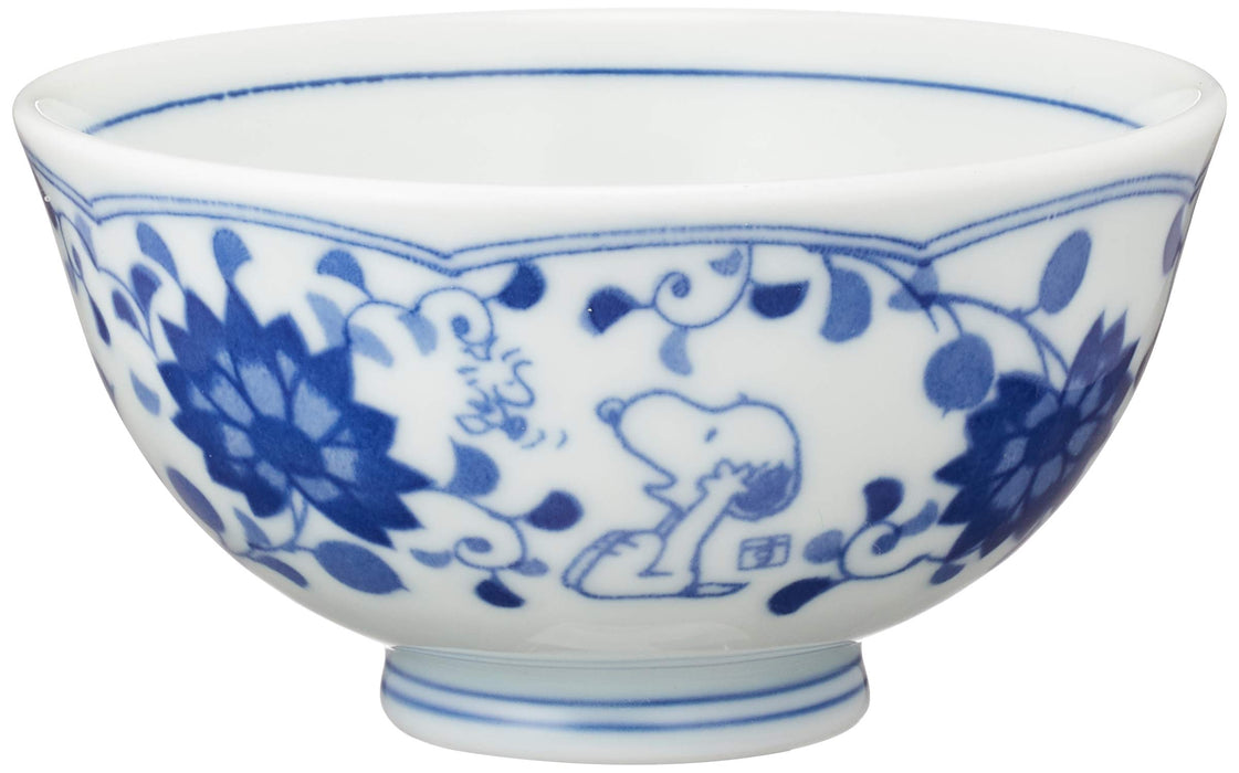 Kaneshotouki Indigo Arabesque bowl Snoopy Peanuts in Special Box 630131 NEW_1