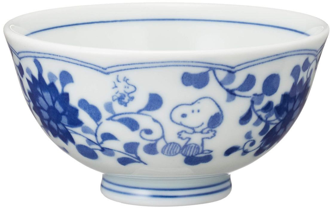 Kaneshotouki Indigo Arabesque bowl Snoopy Peanuts in Special Box 630131 NEW_2