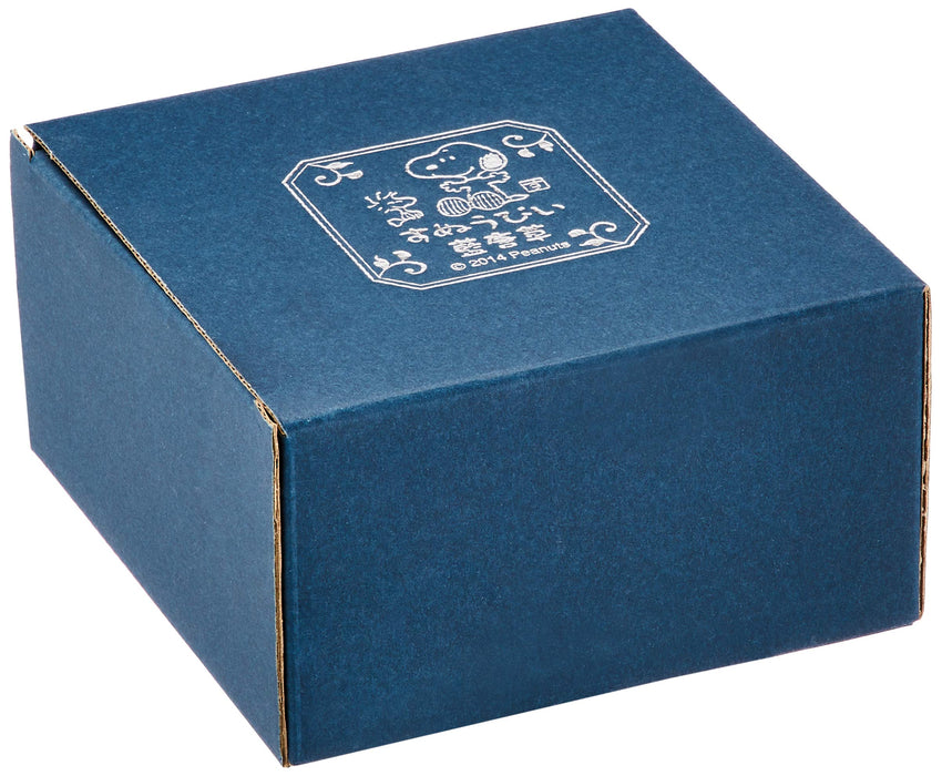 Kaneshotouki Indigo Arabesque bowl Snoopy Peanuts in Special Box 630131 NEW_4