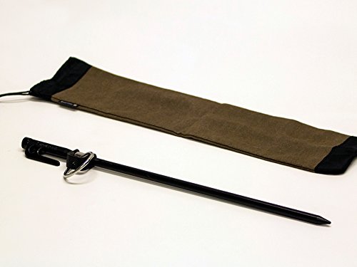 snow peak dog anchor PT-032 Iron, Stainless Steel 50x8x3cm Black Cotton Case NEW_3