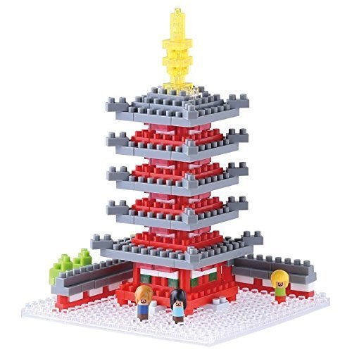 Kawada Nanoblock NBH-088 Five-storied Pagoda 320 pieces Plastic Block Toy NEW_1
