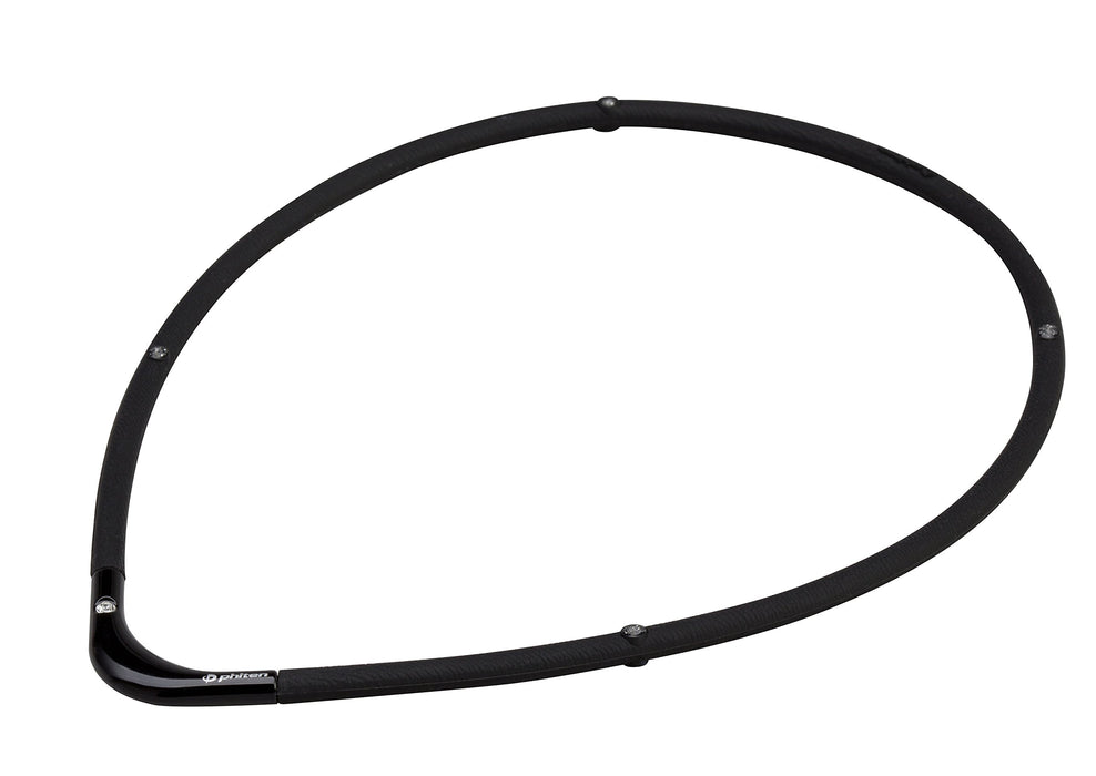 phiten RAKUWA Magnetic Titanium Necklace S-II Black x Black 45cm ‎0215TG677052_1