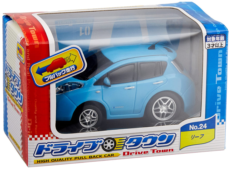 Maruka DriveTown No.24 Nissan Leaf 173169 Pull Back Car High Quality Disign NEW_3