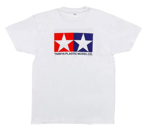 Tamiya Official Original Logo T-shirt White Size:XL Cotton 66713 L77cm W58cm NEW_1