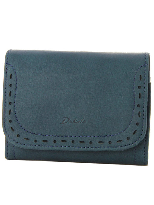 Dakota Bi-fold wallet Apego 35270 4.Navy Leather W12.5xH10cm Snap Clozure NEW_1