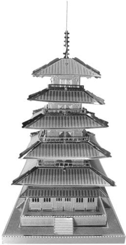 Tenyo Five-Storied Pagoda Metallic Nano Puzzle 16.9x12.1x0.7cm ‎T-MN-047 NEW_1