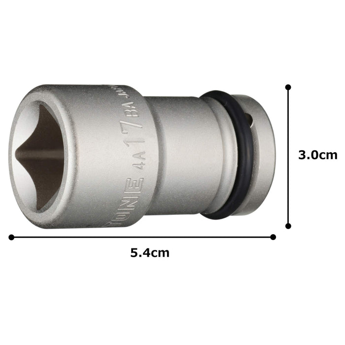 TONE impact inner socket 4A-17BA insert angle 12.7mm(1/2") W17mm for Bus, Truck_5