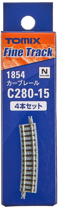 TOMIX N gauge curved rail C280-15 F set of 4 pieces 1854 Model Railroad Supplies_2