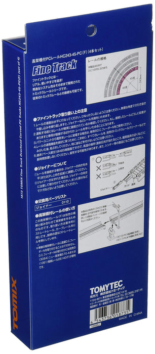 TOMIX N Gauge Elevated Track w/ PC Rail HC243-45-PC F 4-Piece Set 018735 NEW_3
