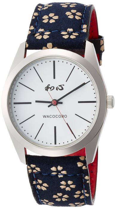 WACOCORO Watch WA-001M-H Men's Blue Leather Band Brass Case Made in Japan NEW_1