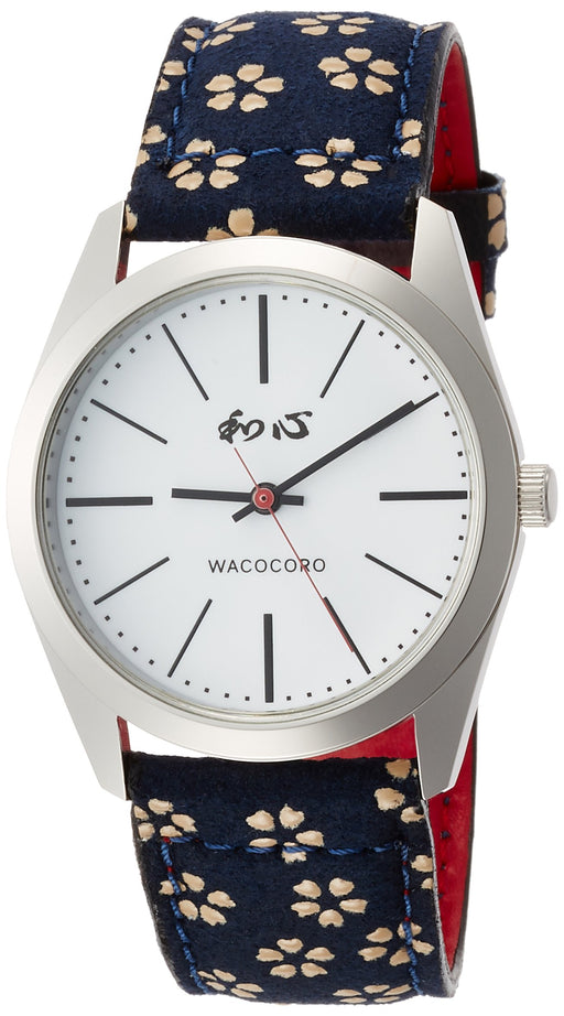 WACOCORO Watch WA-001M-H Men's Blue Leather Band Brass Case Made in Japan NEW_1