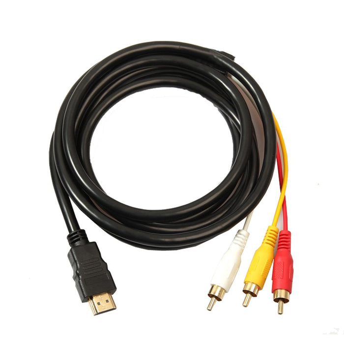 Gold Plated Hdmi A/M To RCA3 Conversion Cable 1.5m CB008 Laptop compatible NEW_1