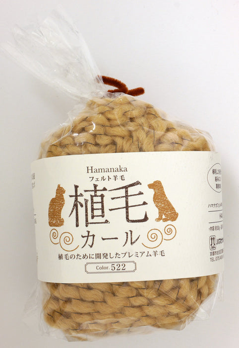 Hamananaka Real Wool Felt Flocking Curls 30g Apricot H440-005-522 Wavy Wool NEW_3