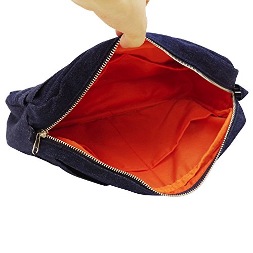 DELFONICS Denim Inner Carrying Bag Size M Dark Blue 500096-408 W265xH184xD65mm_3