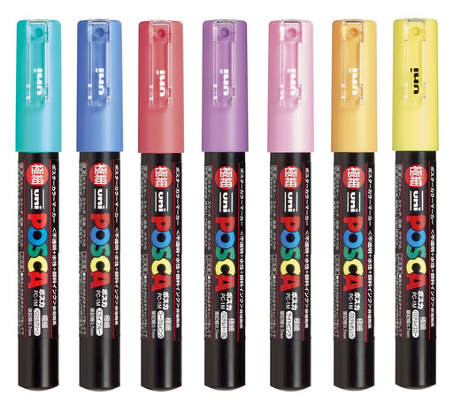 Uni POSCA Extra-Fine Marker Pen 7-Natural-Color Set PC1M7C NEW from Japan_2