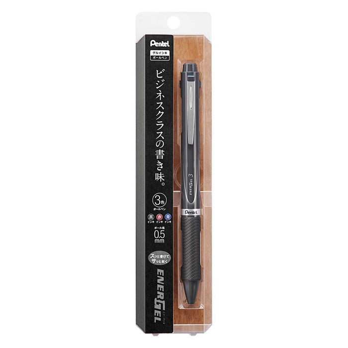 Pentel Multicolor Ballpoint Pen Energel 3 Colors Dark Gray Axis XBLC35N NEW_2