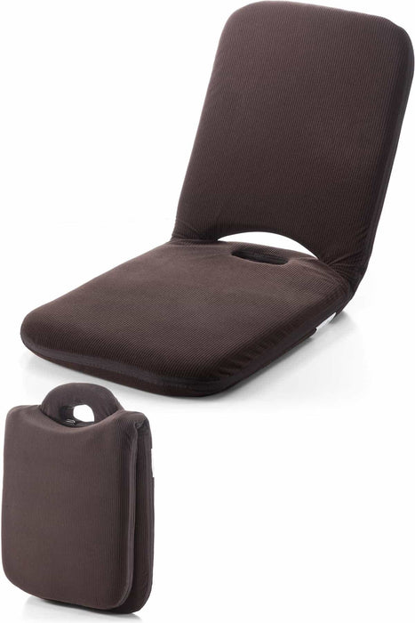 Legless Chair Compact For Kotatsu 14 steps reclining Folding Brown 150-SNCF003BR_1