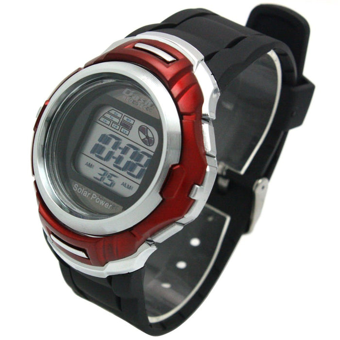 ALIAS Watch Digital Dash Solar Men's Red Black Urethane Band AD06717-SOL-11 NEW_2