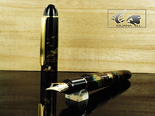 PLATINUM Fountain Pen #3776 Kaga Hira Maki-e SANSUI 14K Medium PNB-30000B-84-M_3