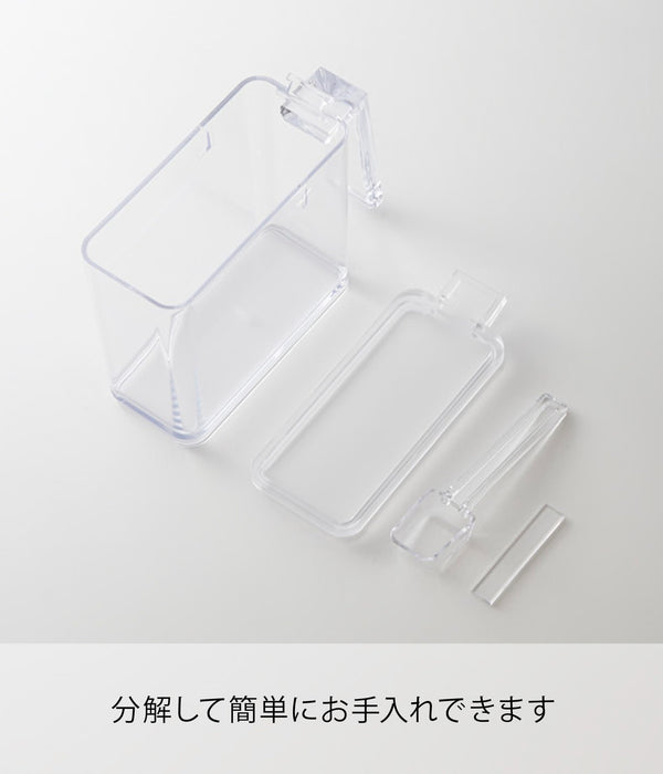 Yamazaki seasoning stocker Tower S size Clear White 2867 W5.5xD15xH11cm NEW_3