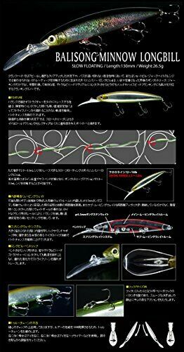 DEPS BALISONG MINNOW LONGBILL 130 SF #29 Skeleton Dazzler NEW from Japan_2