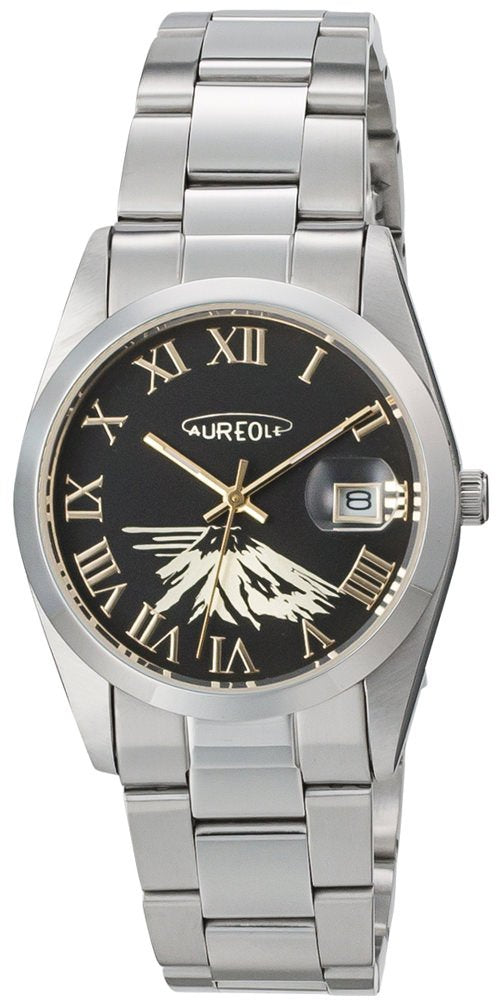 Aureole Watch SW-591M-E Men's Silver Stainless Steel Band Case Date Indicator_1