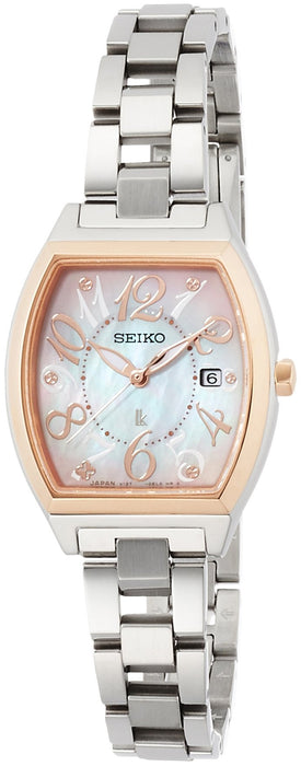 Seiko Lukia Solar women's watch SSVN026 Stainless Steel Pink Dial Date indicator_1