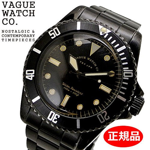 VAGUE WATCH Co. Watch BLK SUB military with nylon band Black BS-L-001-SB NEW_2