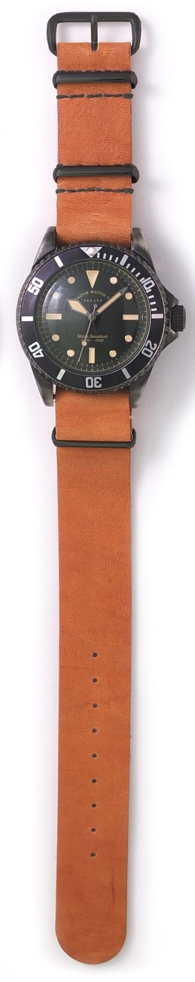 VAGUE WATCH Co. Watch BLK SUB Military GUIDI&ROSELLINI NATO Belt BS-L-N002 NEW_2