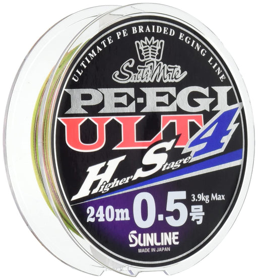 SUNLINE PE Braid Saltimate PE EGI ULT HS4 240m HG #0.4 Fishing Line Multicolor_1