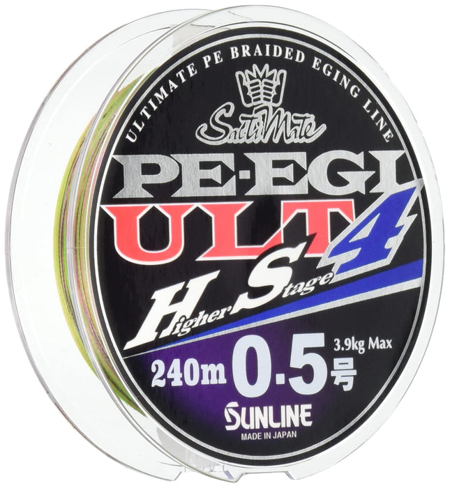 SUNLINE PE Braid Saltimate PE EGI ULT HS4 240m HG #0.4 Fishing Line Multicolor_1