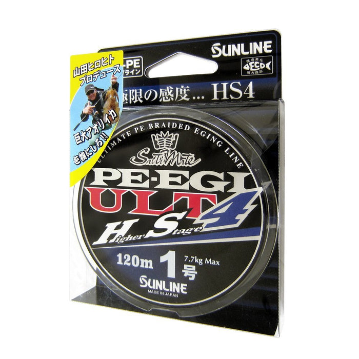 SUNLINE SM PE EGI ULT HS4 180m HG #1 PE Braid 7.7kg 4-braid Multicolor Squid NEW_1