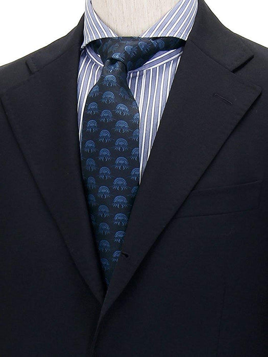 Colorata Animal Tie Jacquard animal print Giant Isopod Navy (145cmx8.5cm) Silk_3