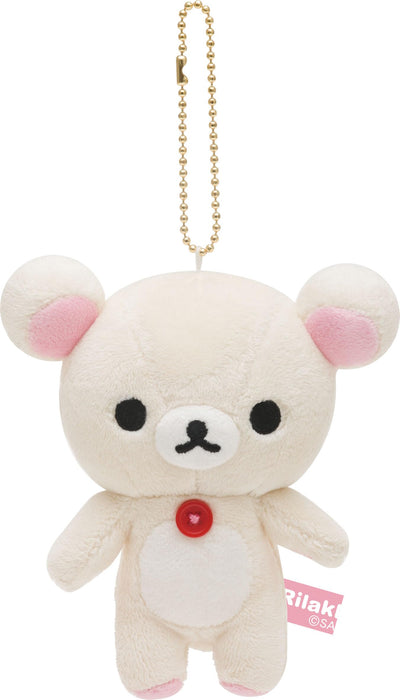 San-x Rilakkuma Plush Doll Mascot Ball Chain Korilakkuma ‎MR-80601 White NEW_1