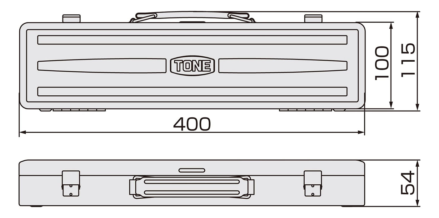 TONE Combination Spanner Set CS100 Silver Contents Set of 10 Made in Japan NEW_5