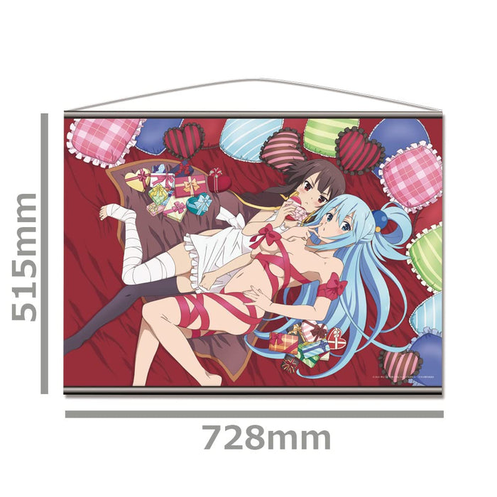 azumaker Konosuba B2 Tapestry Wall Scroll Poster Aqua Megumin 728mm Anime toy_2