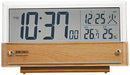 SEIKO Alarm Clock SQ782B See-through LCD Wood Grain 107x190x41mm Battery Powered_1